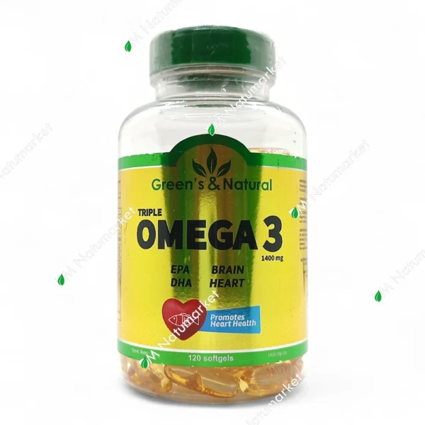 Triple Omega 3 Green's & Natural 120 cápsulas blandas omega 3 epa dha suplemento en Ecuador