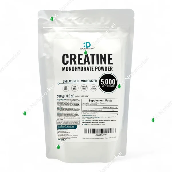 Creatina Monohidratada Deal Supplement 300 g polvo sin sabor micronizada suplemento en Ecuador