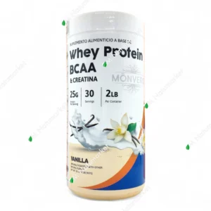 Proteína Whey MonVerd 2 libras polvo sabor vainilla Rendimiento deportivo suplemento en Ecuador
