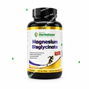 Bisglicinato de Magnesio Herbalmax 90 cápsulas blandas minerales y electrolitos suplemento en Ecuador