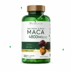Maca Negra Amarilla y Roja Carlyle 180 cápsulas energía vitalidad y testosterona suplemento en Ecuador